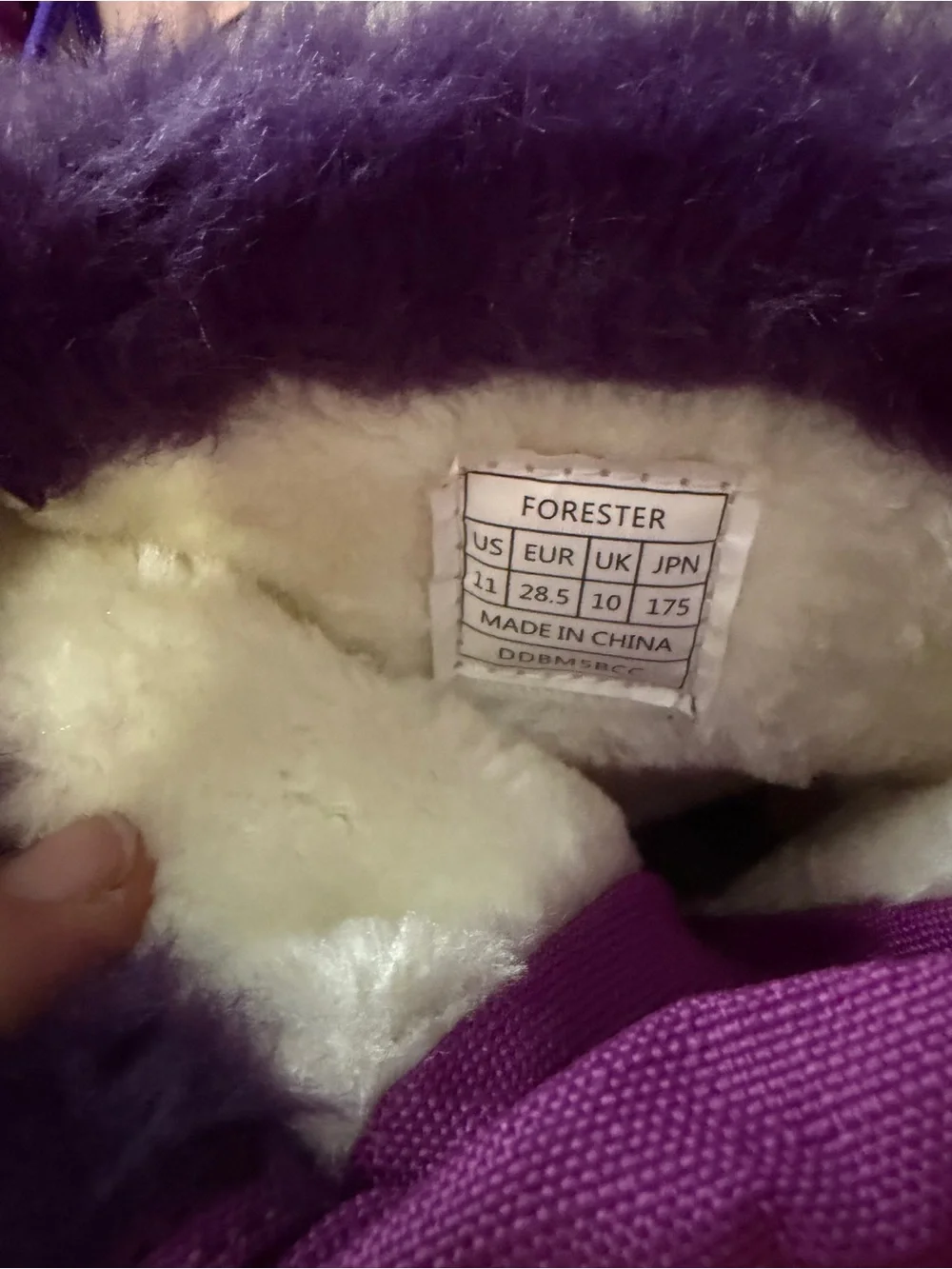 Dream Pairs Kids Purple Forester Winter Snow Boots Faux Fur Size 11 Kids EUC